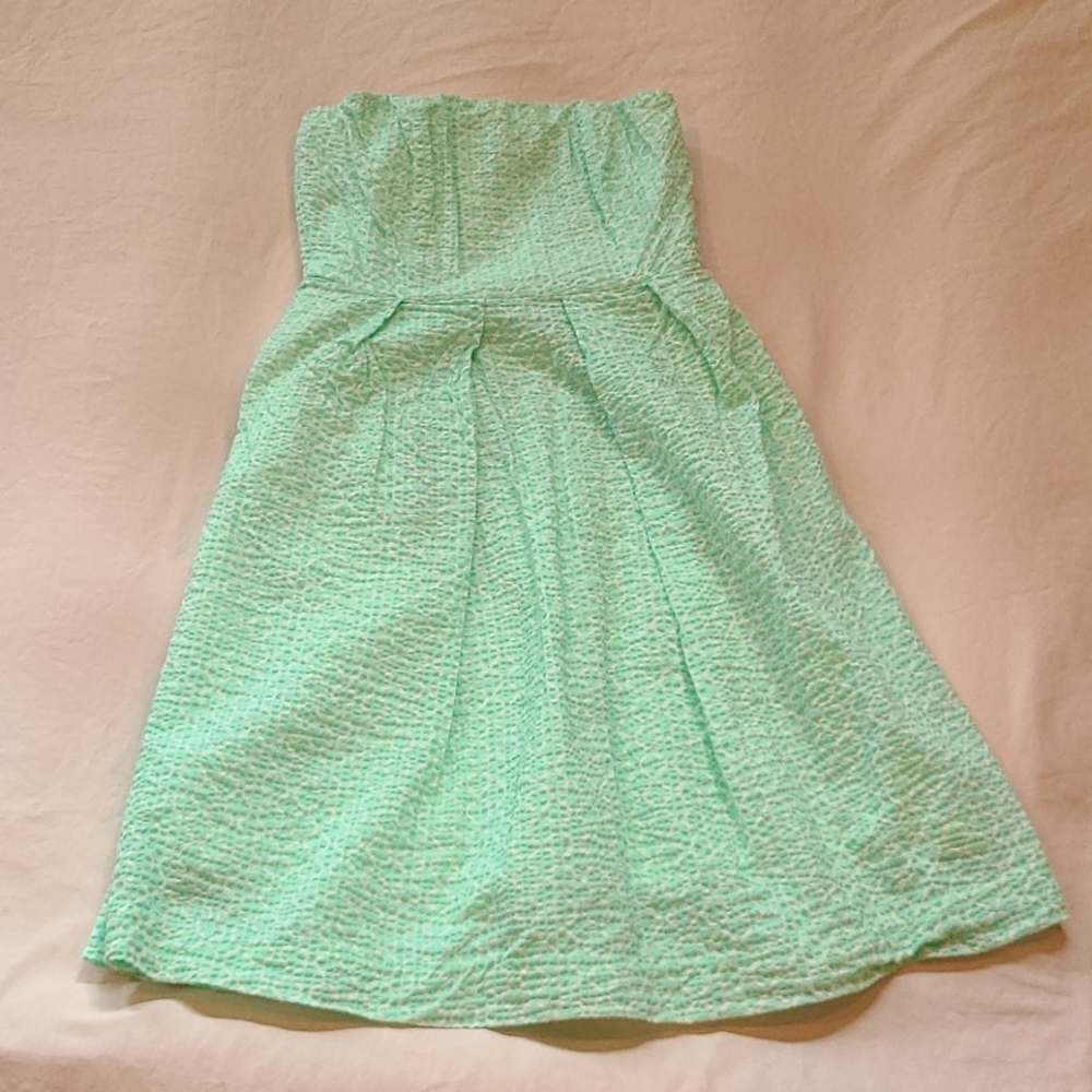 JCrew Strapless Seersucker Dress